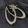 Niche Double Star Oval Keychain Vibe Style Handbag Pendant