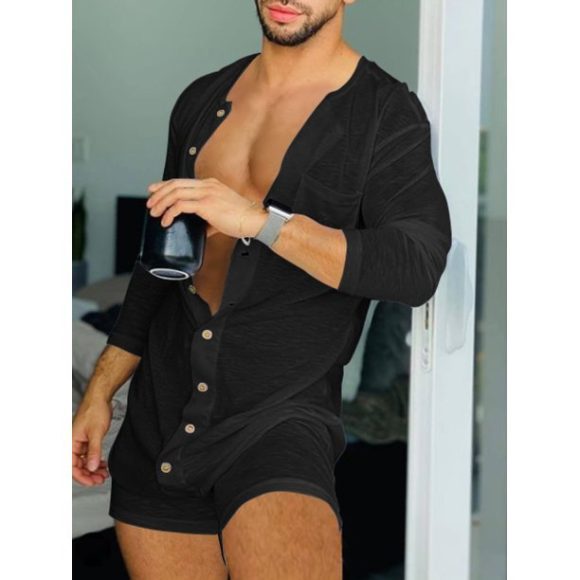 Pure Color Tight Jumpsuit New Homewear - Image 2