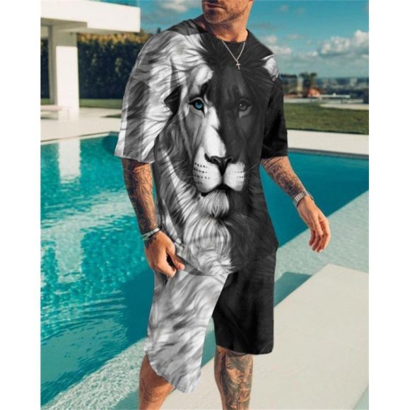 Short Sleeve Foreign Trade Men Leisure Set Suit - Image 7