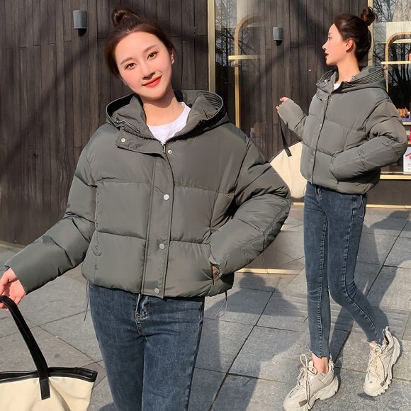 Women's Simple Casual Hooded Short Down Jacket - Image 10