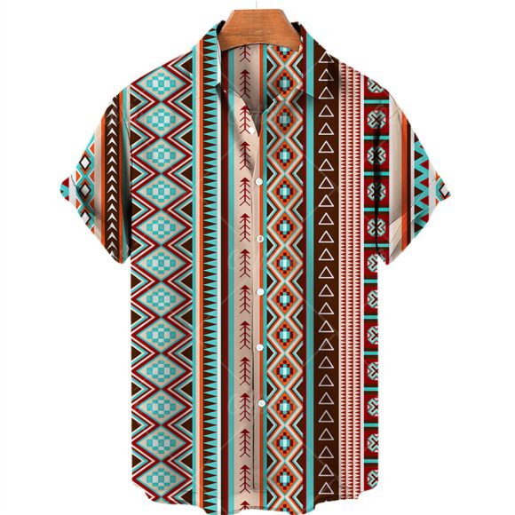 Men Shirts Tea Summer Shirt Top 5xl V-neck Vintage Clot - Image 9