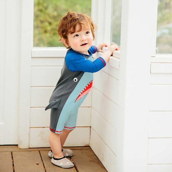 Children's Swimsuit Boys One-Piece Middle And Small Kids Cute Baby Swimsuit - Image 4