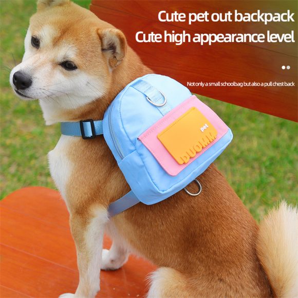 Pet Snack Storage Bag Large-capacity Multifunction Dogs Backpack Adjustable Harness Backpack Suitable Pet Travel Hiking Walking - Image 6