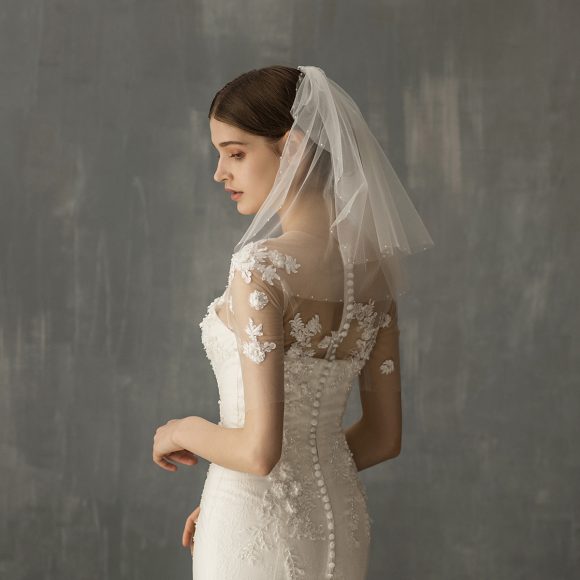 Women's Retro Short Wedding Bride Headdress - Image 3