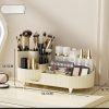 Cosmetics Storage Box Rotating Pen Holder Dresser Table Large Capacity Makeup Brush Lipstick Eye Shadow Puff Storage Rack - Image 5