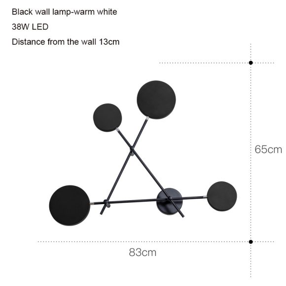 Nordic Industrial Style Triangular Living Room Modern Wrought Iron Led Wall Lamp - Image 6