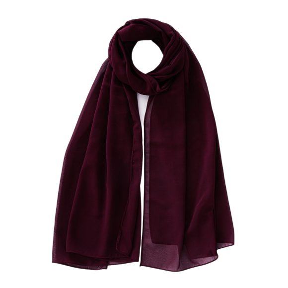Women's Pure Color Pearl Chiffon Bubble Scarf Gauze Scarf - Image 10