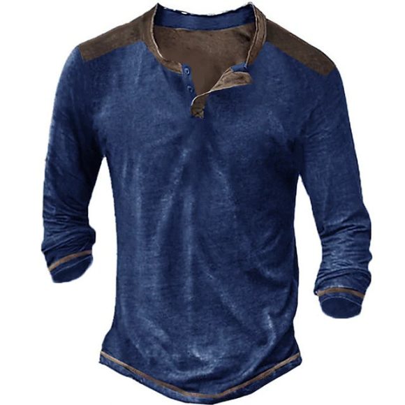 Retro Casual Long Sleeved Men Shirt - Image 3