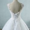High Waist Wedding Dress With Deep V-neck - Image 4