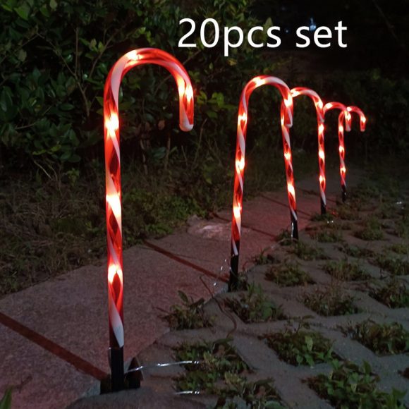 Solar Powered Cane String Lights Christmas Home Decor - Image 6