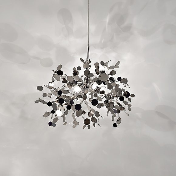 Nordic Minimalist Living Room Window Bar Tree Leaf Stainless Steel Chandelier - Image 5