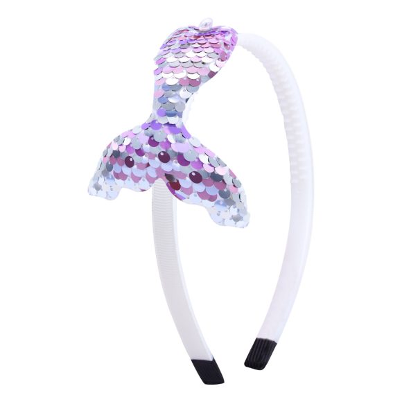 Sequined Hair Accessories Mermaid Tail Flip Fish Scale Pearl Headband Non-slip Manual Hairpin - Image 2