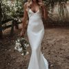 Little White Evening Gown With Train Brigade Shot Long Dress - Image 5