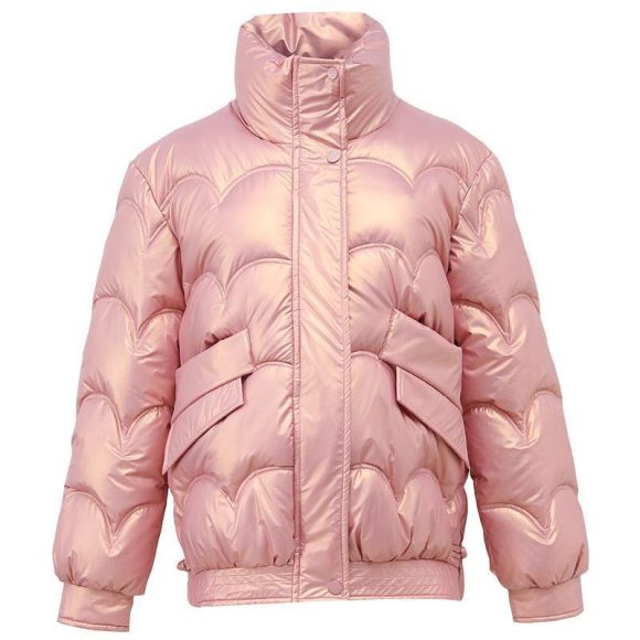 Women's Cotton-padded Coat Korean Style Quilted Jacket Stand Collar Cotton-padded Jacket - Image 4