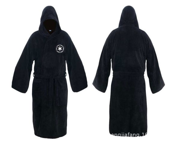 Autumn Men's Long Bathrobe Nightgown Home Wear Flannel - Image 5