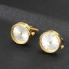 Men's Light Luxury Clock Cufflinks Fashion French Rotatable Golden Cuff - Image 6