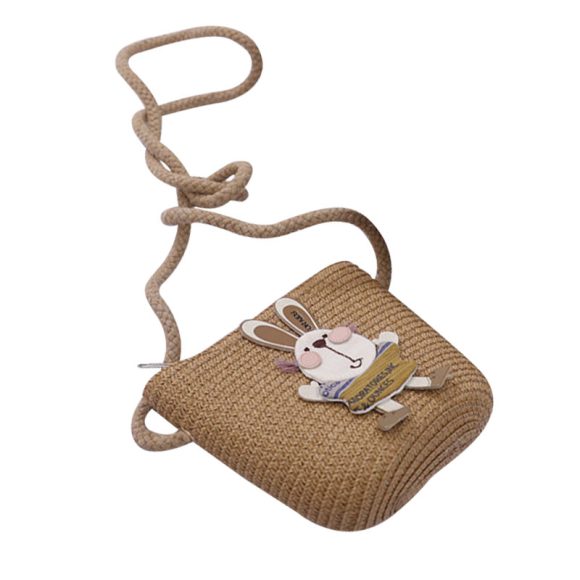 Cute Rabbit Decoration Bag Two-Piece Straw Hat - Image 8