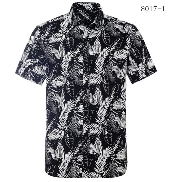 Printed short-sleeved shirt men's European beach - Image 8