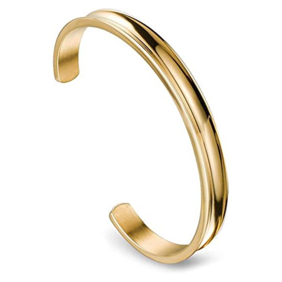 Stainless Steel C- Shaped Concave Open-ended Bracelet - Image 8