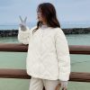 Korean Style Down Cotton Jacket Women's Short Light Round Neck - Image 5
