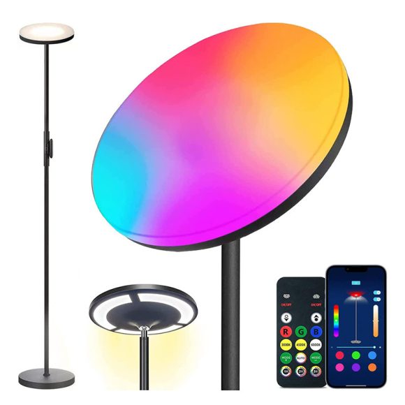 Led Adjustable Colour With Remote Control Reading Floor Lamp - Image 4