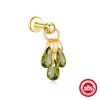 Sterling Silver Super Flash Water Drop Colorful Crystals Cartilage - Image 3