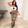 Women's Fashion Personalized Camouflage Wash Pocket Slit Tassel Skirt - Image 2