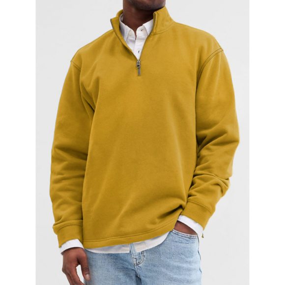 Outdoor Foreign Trade Men's Zipped Stand Collar Sweater Fashion Brand - Image 6