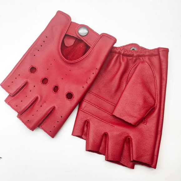Winter Sheepskin Half Finger Gloves - Image 6