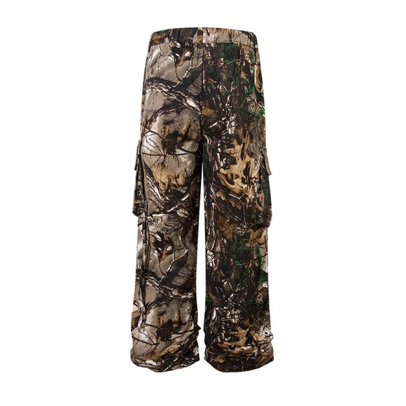 Retro Style Branches Camouflage Cargo Pants - Image 2
