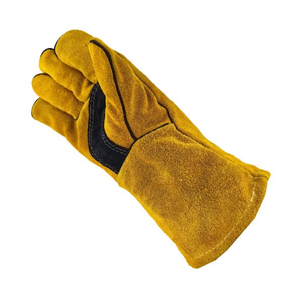 Outdoor Camping BBQ Gloves Welding Non-slip Wear-resistant Protective Leather Gloves Heat Insulation - Image 3