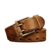 Men's Casual Retro Free Pin Punch First Layer Cowhide Lazy Belt - Image 5