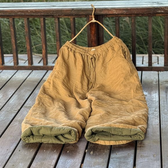 Women's High Temperature Washed Ramie Straight Wide Leg Cotton Pants - Image 4