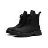 Black High-top Mid-calf Tooling Round Head Thick Bottom Martin Boots - Image 3