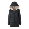 Geometric Wave Hooded Fleece-lined Warm-keeping Cotton Clothing - Image 10