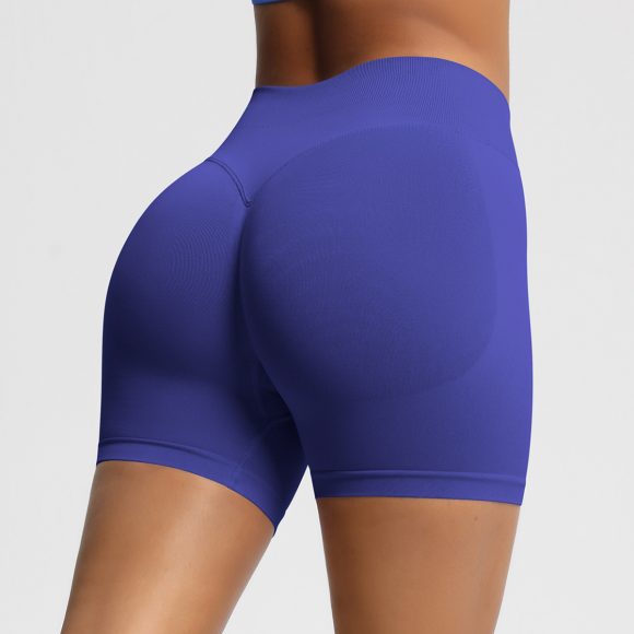 Seamless Three-section Waist Fitness Shorts Women's High Top Sports Yoga Shorts - Image 7