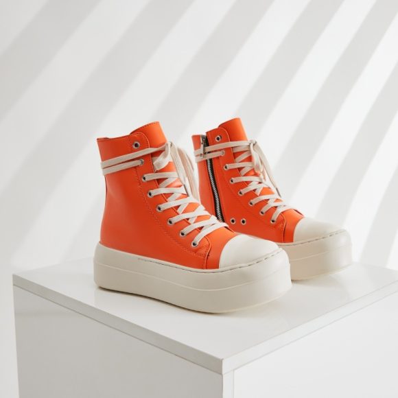 Fashionable Retro Candy-colored High-top Shoes For Women - Image 3