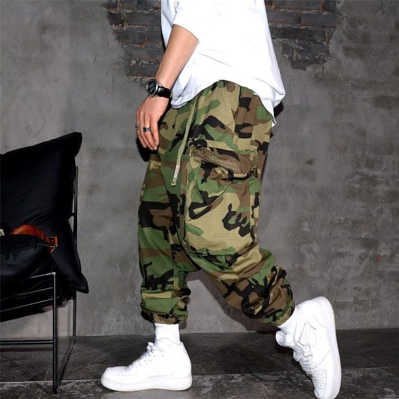 Retro High Street Camouflage Men Casual Working Pants - Image 2