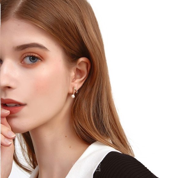 Faux Pearl Stud Earrings Notes Of Denis Expo - Image 5