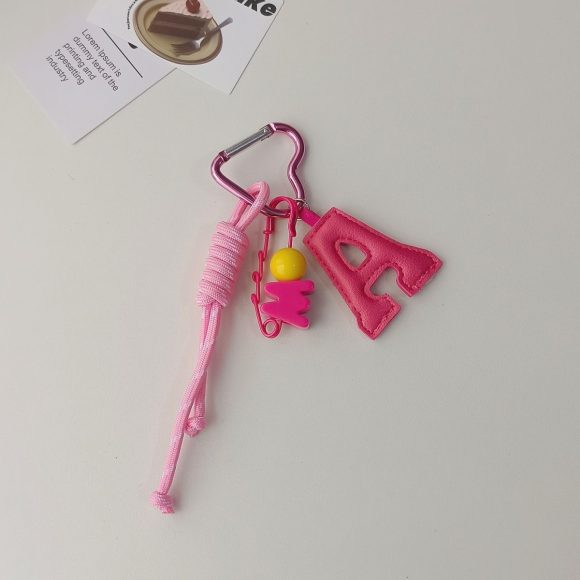 3D Cute Cherry Embroidered Handbag Car Keychain Pendant - Image 6