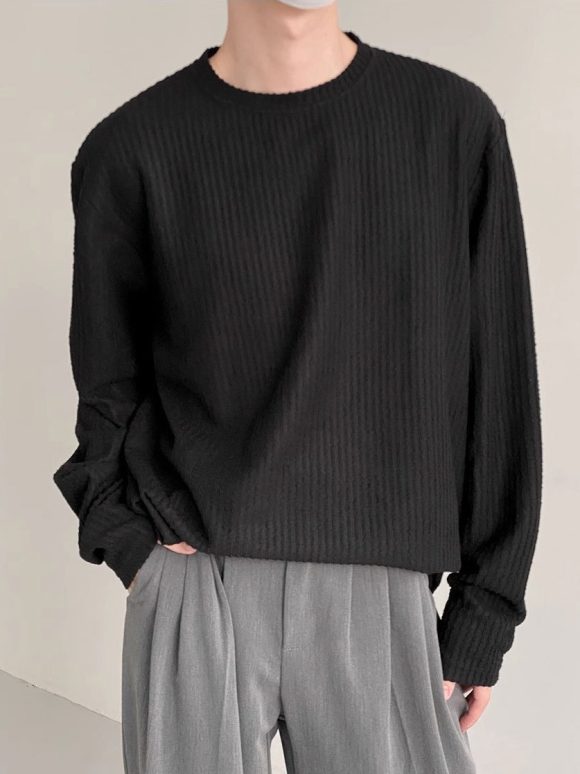 Men's Autumn Loose Casual Bottoming Shirt - Image 4