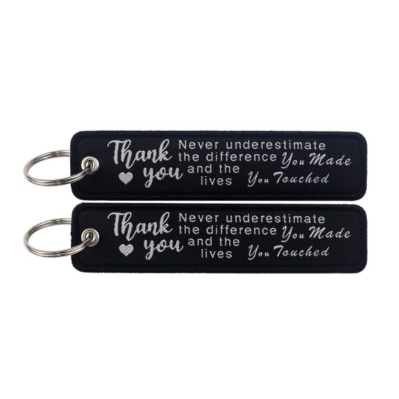 Minimalist Quotation Weaving Mark Keychain Lanyard - Image 10