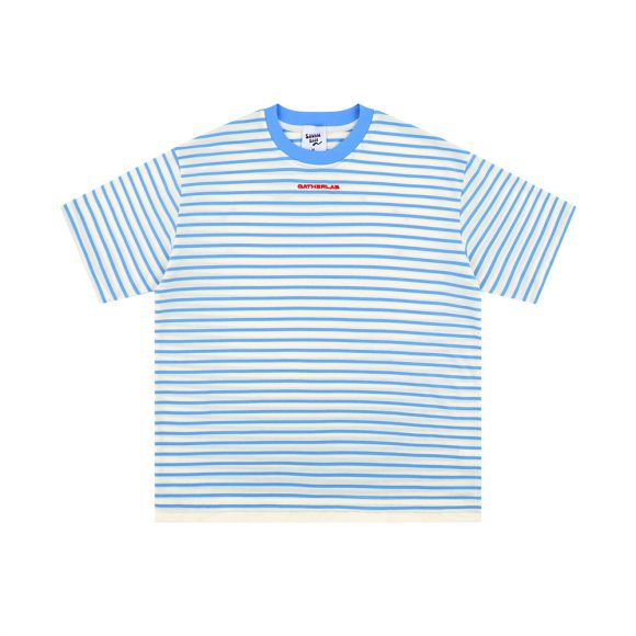 Striped Round Neck Short Sleeve T-shirt Men's Casual Top