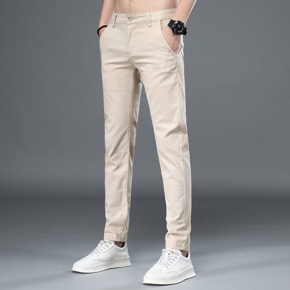Business Casual Elastic Loose Straight Slim Fit Suit Pants - Image 7