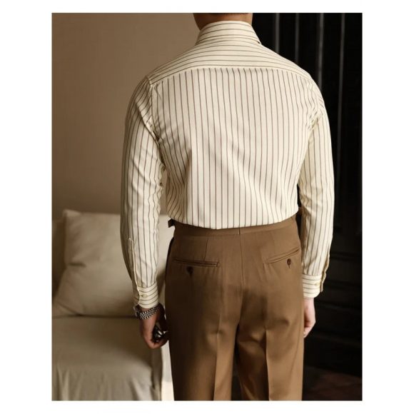 Men's Business Non-ironing Slim-fit Gentleman Versatile Fashion Pointed Buckle Collar Shirt - Image 2