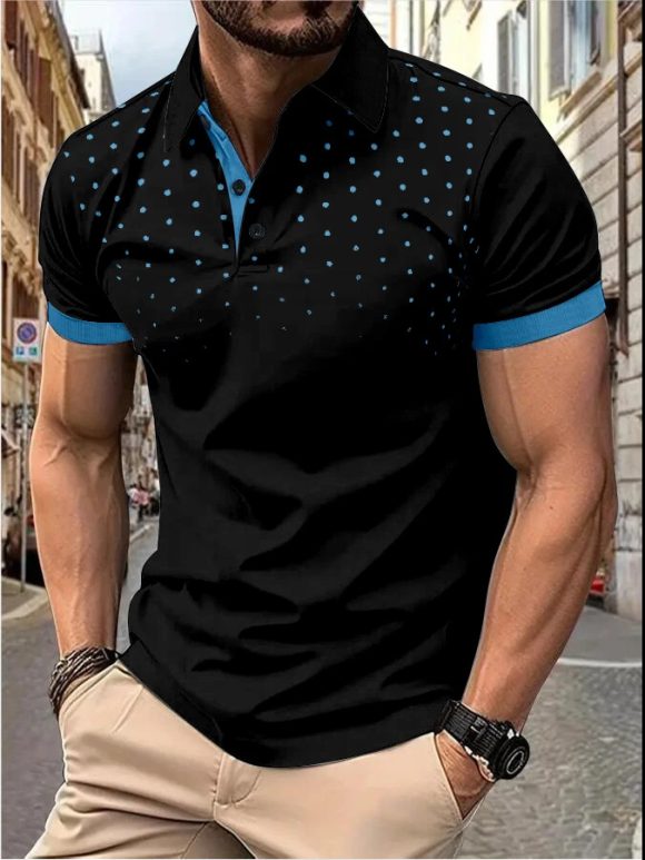 Plain Printing Series Men's Casual Short Sleeve - Image 4