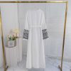 Elegant Cardigan Embroidered Muslim Dress Women's Robe - Image 2