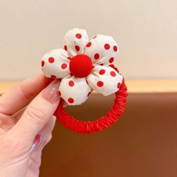 Polka Dot Flower Hairband Cute Hair String - Image 7