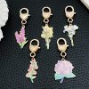 5 Oil Dripping Simulation Sunflower Carnation Bouquet Keychain