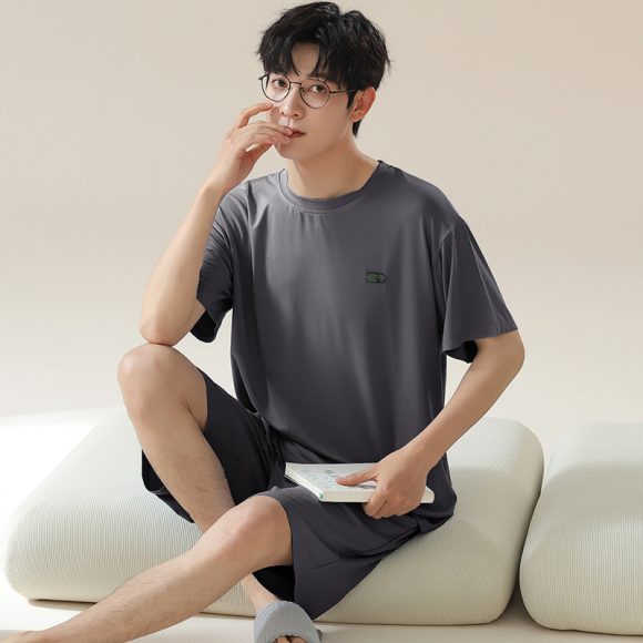 Short Sleeve Cool Wearable Ice Silk Homewear - Image 3